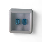 Blue Topaz - नीला टोपाज़ | 2.5 ct, 2 piece | Certified Loose Gemstone for Astrology & Jewelry